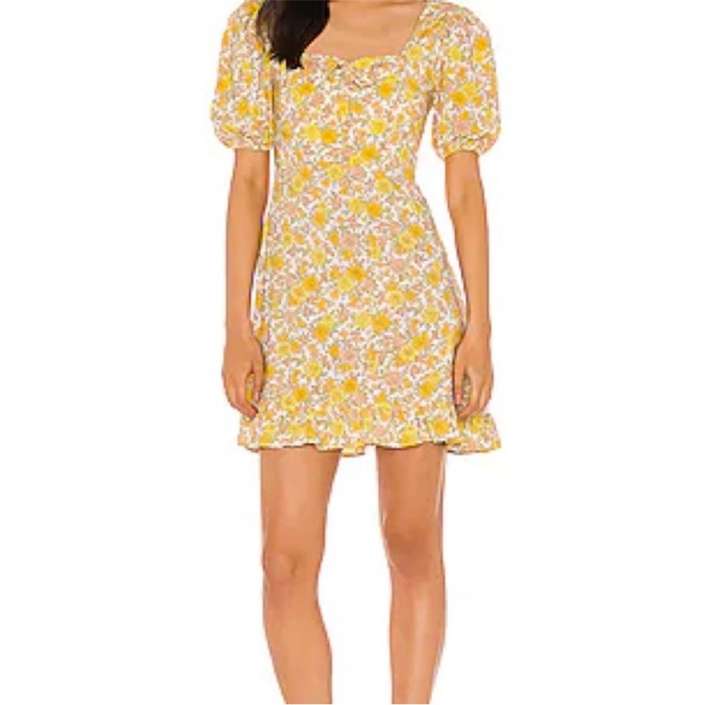 Faithfull the Brand Yellow Floral Dress